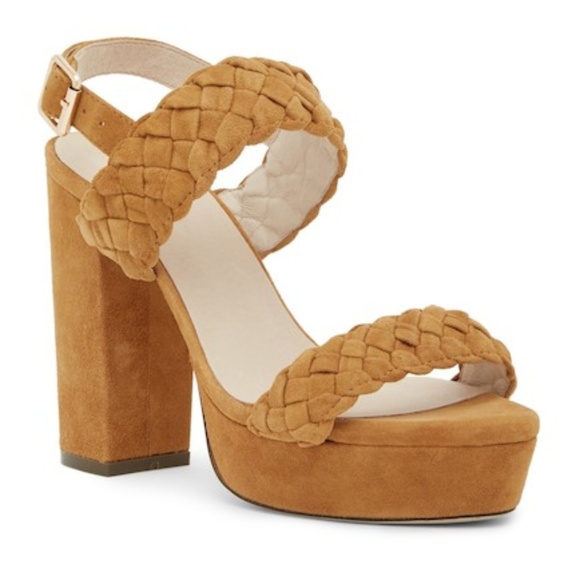 RAYE Shoes - RAYE Haven Whiskey Braided Suede Platform Sandals